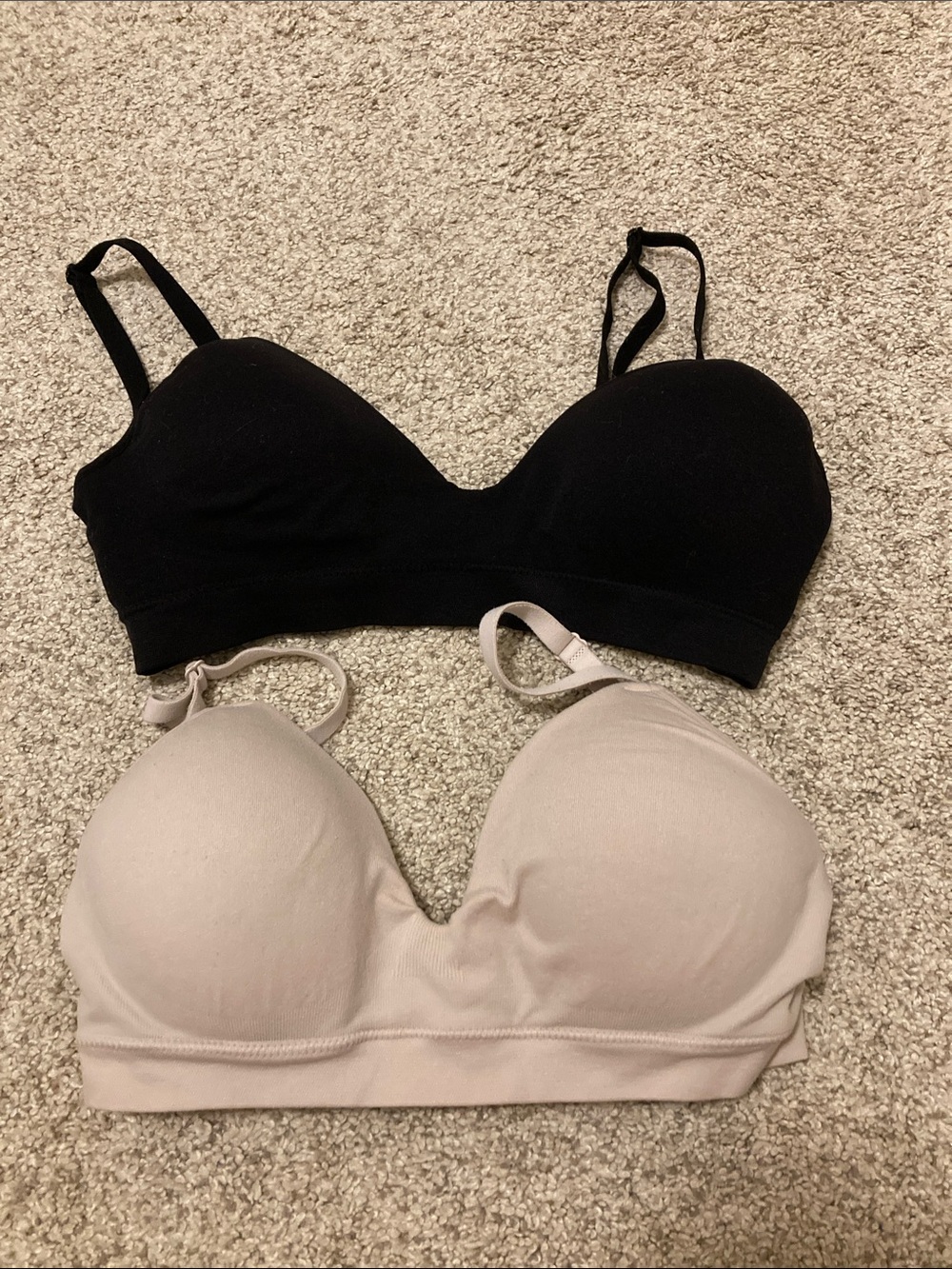 Joyspun Nursing Bra Set Bundle Beige / Nude and Black Size Medium